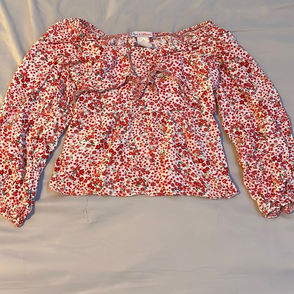 Girls Love & Whimsy Floral Top